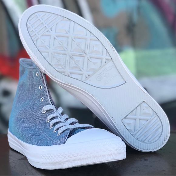 Wmns Converse CTAS Hi Platinum Glitter Sneakers - Picture 5 of 12